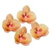 Flores de Papel Comestibles Orquídea Marrón / Dorada Mediana 10 ud