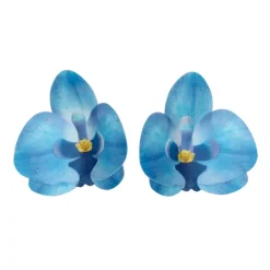 Flores de Papel Comestibles Orquídea Azul Mediana 10 ud - Funcakes