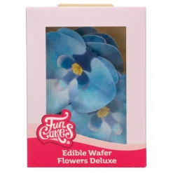 Flores de Papel Comestibles Orquídea Azul Mediana 10 ud - Funcakes