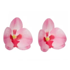 Flores de Papel Comestibles Orquídea Rosa Mediana 10 ud - Funcakes