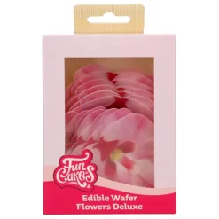 Flores de Papel Comestibles Orquídea Rosa Mediana 10 ud - Funcakes