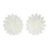 Flores de Papel Comestibles Pompón Margarita Blanca Mediana 12 ud