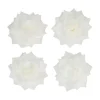 Flores de Papel Comestibles Rosa Rosalia Blanca Mediana 15 ud