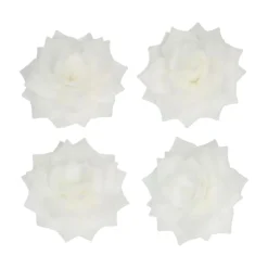 Flores de Papel Comestibles Rosa Rosalia Blanca Mediana 15 ud