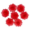 Flores de Papel Comestibles Rosa Rosalia Roja Mediana 15 ud