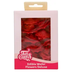 Flores de Papel Comestibles Rosa Rosalia Roja Mediana 15 ud
