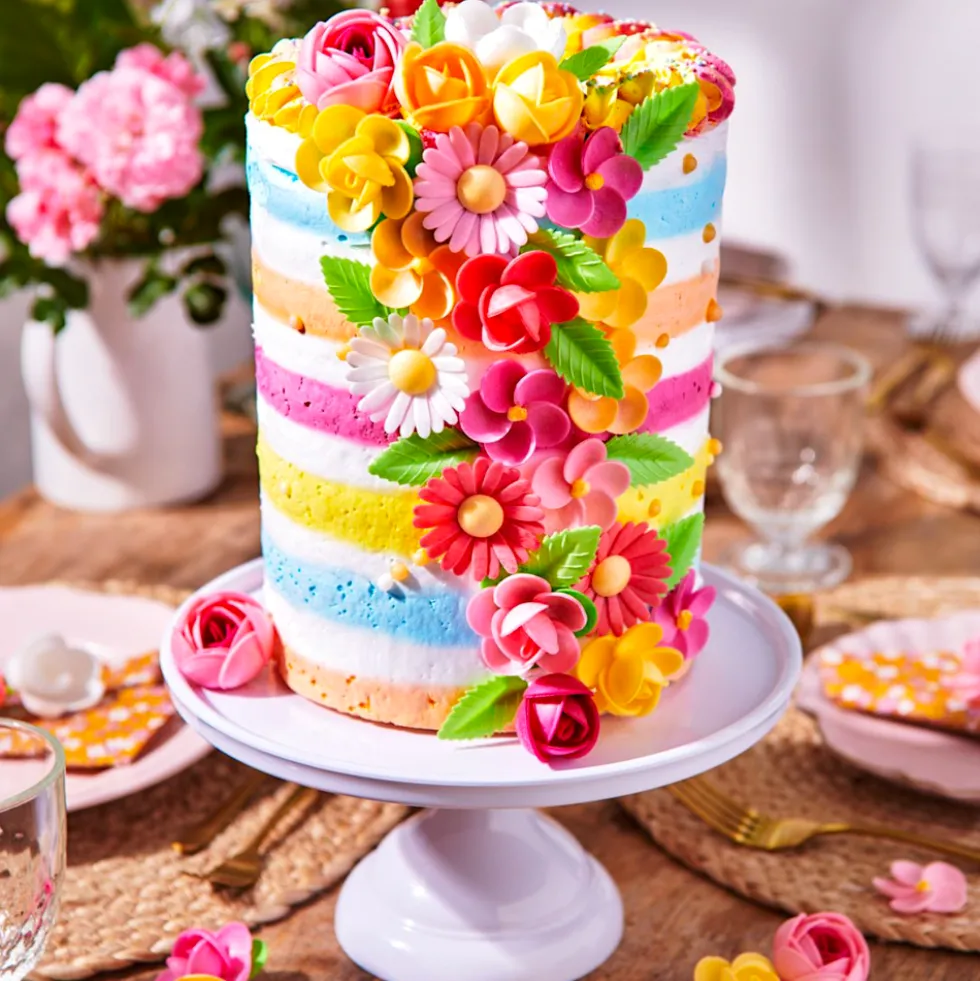 Flores de Papel de Oblea Camelias 5 ud - Funcakes