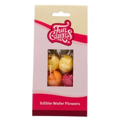 Flores de Papel de Oblea Peonias 7 ud - Funcakes