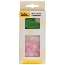 Flores y Hojas Comestibles de Oblea Rosas 11 ud - Wilton