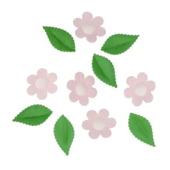 Flores y Hojas Comestibles de Oblea Rosas 11 ud - Wilton