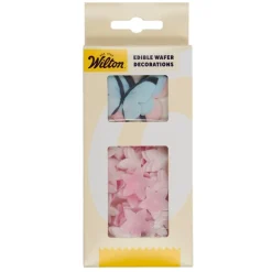 Flores y Mariposas Comestibles de Oblea Colores Pastel 30 ud - Wilton