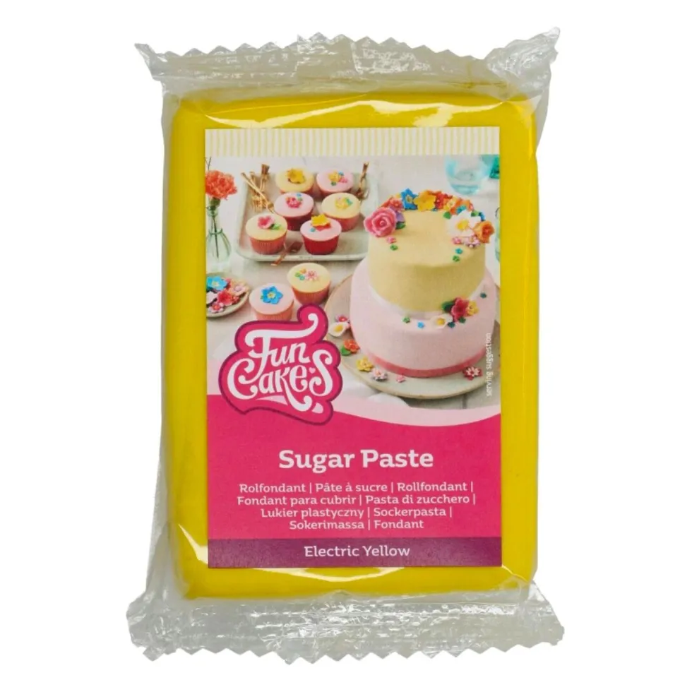 Fondant Amarillo Electrico 250 gr - Funcakes