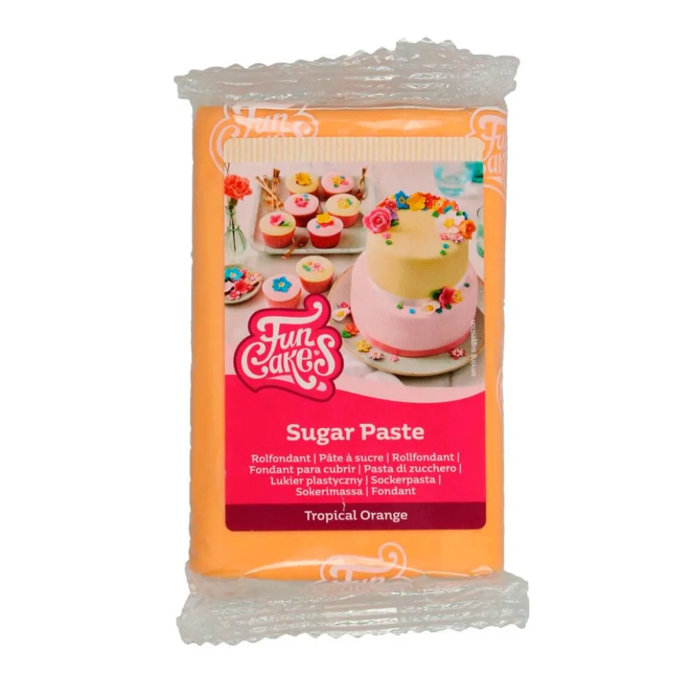 Fondant Naranja 250 gr - FunCakes