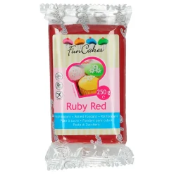 Fondant Rojo Rubí 250 gr - FunCakes