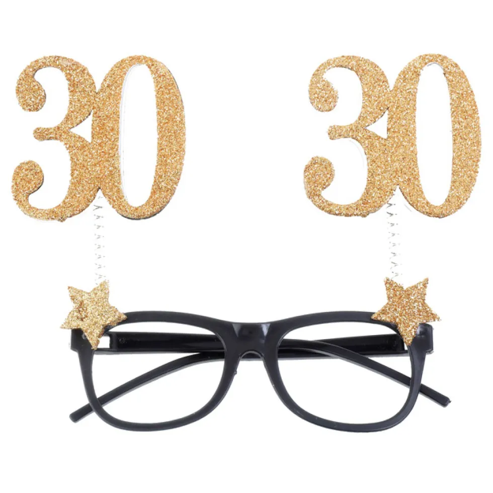 Gafas 30 Cumpleaños Dorado