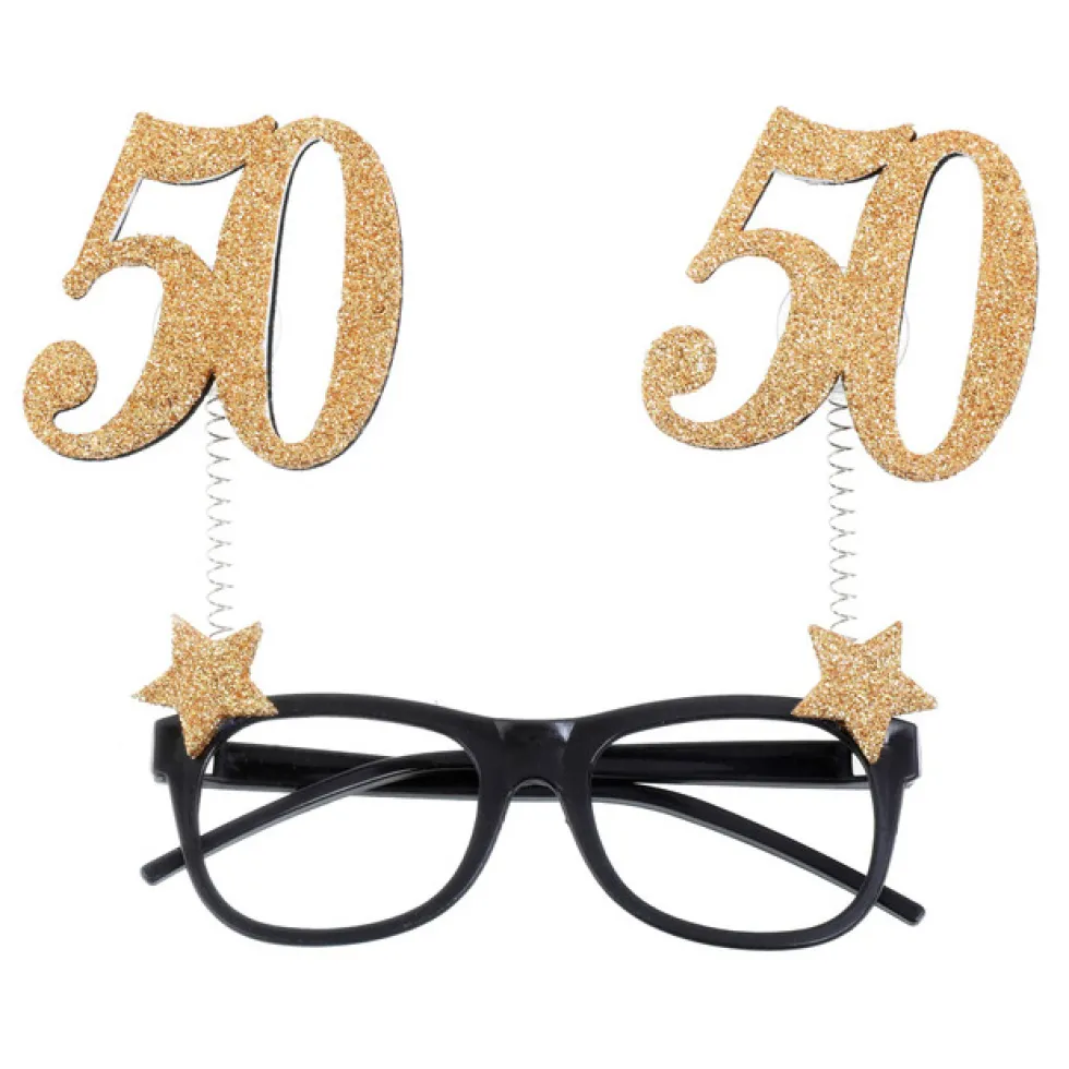 Gafas 50 Cumpleaños Dorado