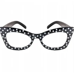 Gafas Negras con Lunares Blancos