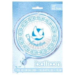 Globo Confirmación Paloma Azul 45 cm