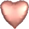 Globo Corazón Oro Rosado Satinado 45 cm