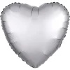 Globo Corazón Plata Satinado 45 cm