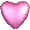 Globo Corazón Rosa Satinado 45 cm