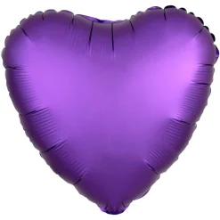 Globo Corazón Violeta Satinado 43 cm