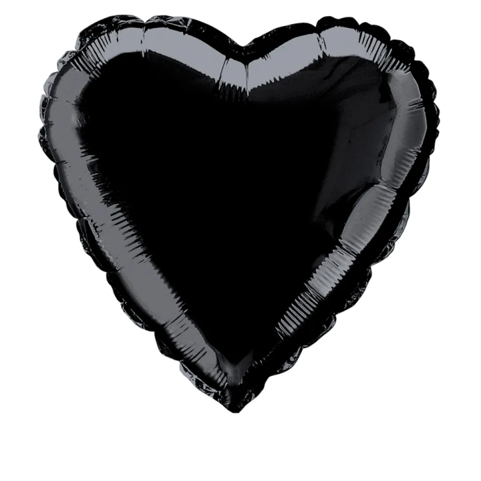 Globo de foil Corazón Negro 45 cm