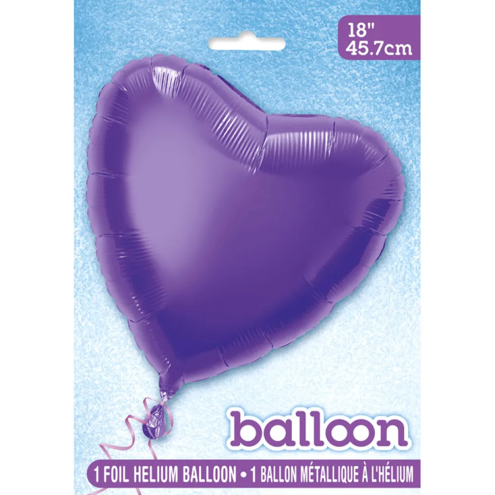 Globo de foil Corazón Violeta 45 cm