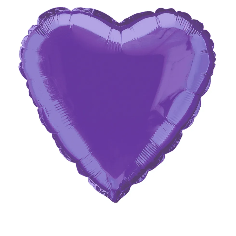 Globo de foil Corazón Violeta 45 cm