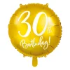 Globo de Foil 30 Cumpleaños Oro 45 cm