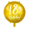 Globo de Foil 18 Cumpleaños Oro 45 cm