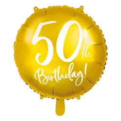Globo de Foil 50 Cumpleaños Oro 45 cm