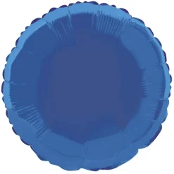 Globo de Foil Redondo Azul Royal 45 cm