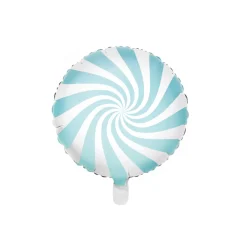 Globo de Foil Redondo Azul y Blanco 45 cm