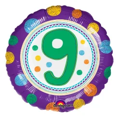 Globo de Foil Redondo Número 9