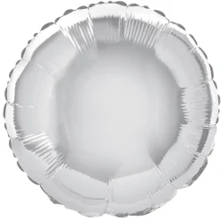 Globo de Foil Redondo Plata 45 cm