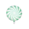 Globo de Foil Redondo Verde y Blanco 45 cm