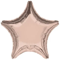 Globo Estrella Rosa Dorado 48 cm