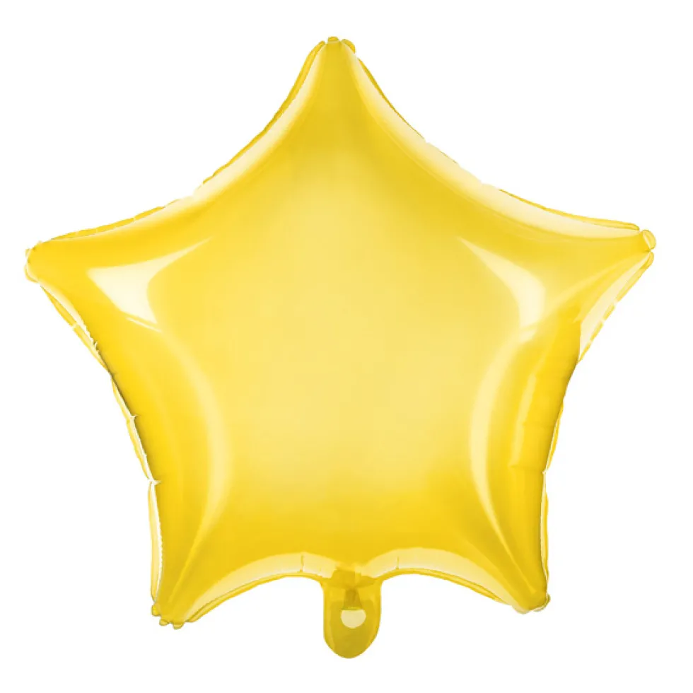 Globo Estrella Transparente Amarillo 48 cm
