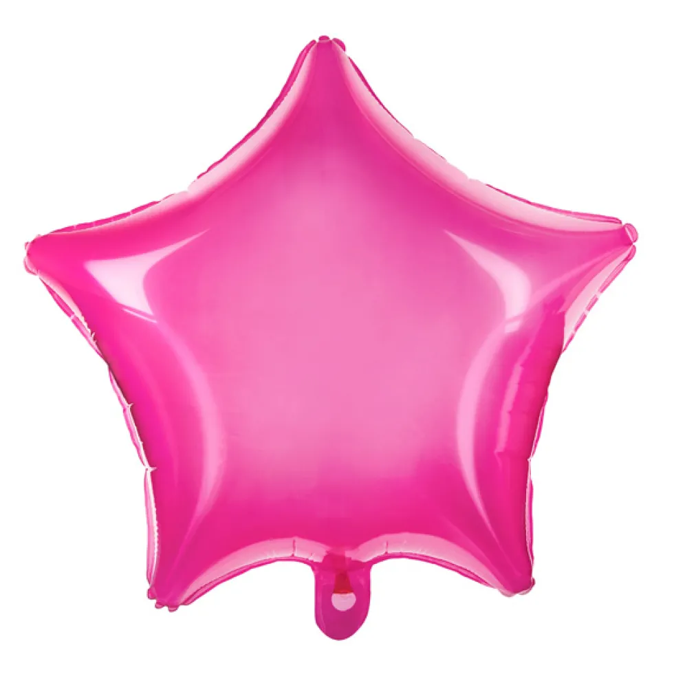 Globo Estrella Transparente Fucsia 48 cm