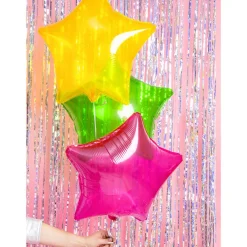 Globo Estrella Transparente Fucsia 48 cm