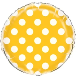 Globo Foil Amarillo con Lunares