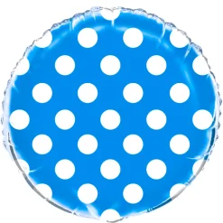 Globo Foil Azul con Lunares