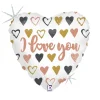 Globo Foil Corazón Estampado Love You 45 cm
