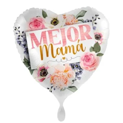 Globo Foil Corazón Felicidades Mamá 43 cm