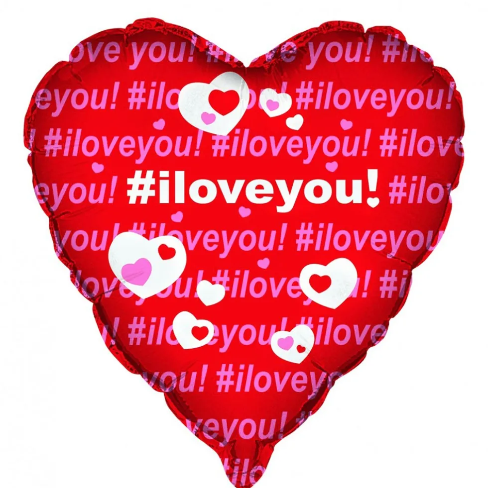 Globo Foil Corazón Rojo I Love You 45 cm