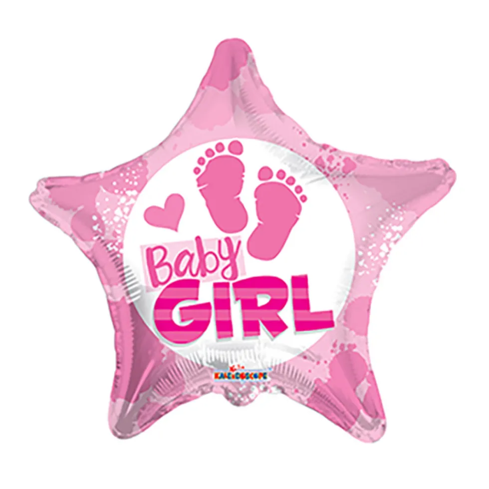 Globo Foil Estrella Bebé Niña 45 cm