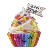 Globo Foil Feliz Cumpleaños Cupcakes Multicolor 100 cm