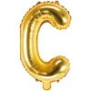 Globo Foil Letra C Dorado 35 cm