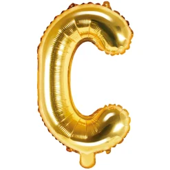 Globo Foil Letra C Dorado 35 cm